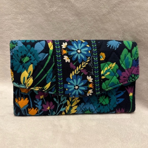 Vera Bradley Handbags - Vera Bradley Trifold Bright Multi Colored Floral Wallet with Tons of Pockets